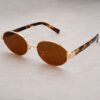 Wholesale Retro Texted Thick Leg Oval Polarized Sunglasses Retro-style Quiet Anti-UV Sheet Core Leg Sunglasses