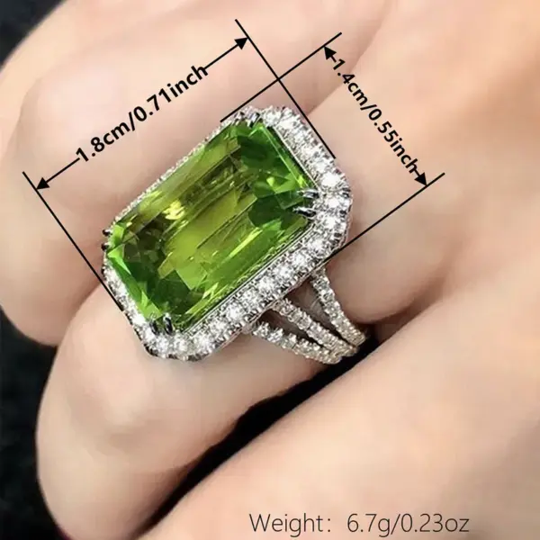 Wholesale Geometric Claw Setting Ring For Women In Copper With White K Water Plating And Zircon Inlay