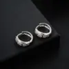 Wholesale Fashionable Geometric Heart Shaped Zircon Half Hollow Polished Copper Earrings Neutral Cute Style Women's Accessory Birthday Gift