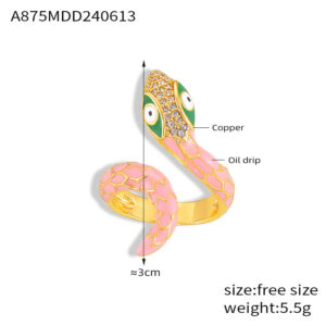 A875-Gold Pink Ring / No. 7