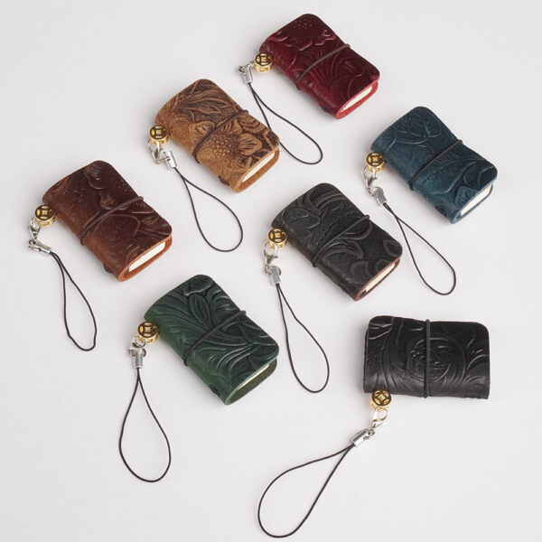 Wholesale Super mini pocket notebook Creative cowhide handmade jewelry notepad multi-purpose mini leather TN Journal Book
