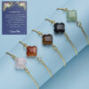 Wholesale Natural Stone Facet Pendant 18K Gold Color Women Fashion Jewelry Jewelry Gift Card Souvenir