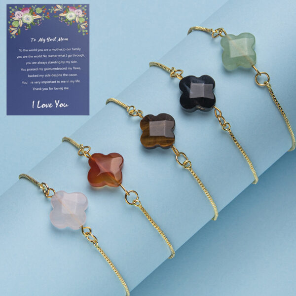 Wholesale Natural Stone Facet Pendant 18K Gold Color Women Fashion Jewelry Jewelry Gift Card Souvenir