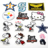 Wholesale embroidered embroidered cloth stickers cute cartoon patch five-pointed star puppy bag shoes decorative decals