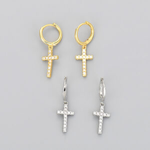oly-fe18a5597881847564e8a703d1cf8e00 Wholesale Cross Earrings for Women with Diamond Zircon Simple Versatile Earrings Selling Wholesale Earrings Fashion