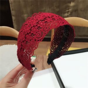 Wholesale Wide-brimmed fabric lace hairband with teeth hairpin simple and easy to fit Korean Korean style sweet and fresh Lady non-slip compression hair