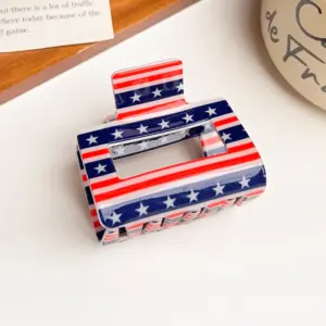 Striped Star Flag Grip-5cm Square / Arylic