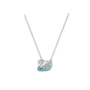 Gradient blue swan small necklace