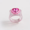 oly-fe6b21ff5433e0fb7fb058d7e8f5d850 Wholesale Kenjie autumn and winter Valentine's Day resin love Peach Bottom oil point diamond ring female fashion ring