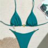oly-fe80ffd48d2f748fbb9c6c537a7286ed Wholesale bikini metal ring thin flash high sexy split bikini solid color swimsuit batch