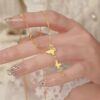 Wholesale Titanium Steel Necklace Butterfly Tassel Necklace Women's 18K Gold Plated Exquisite Versatile High-End Clavicle Chain Pendant