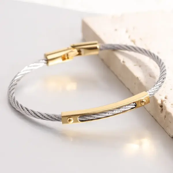 Wholesale Basic Solid Color Stainless Steel Bangle In Bulk