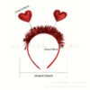 oly-fe9b51f768a5e2f57fc07c81508a39b6 Wholesale Valentine's Day Hair Hoop Christmas Party Headwear Fun Theme Glitter Love Headband Peach Heart Hair Accessories