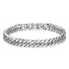 Wholesale Titanium Steel Four-sided Milled Double-woven Bracelet Hip-hop Trendy All-match Men's and Women's Simple Cuban Bracelet Jewelry Buckle Bracelet