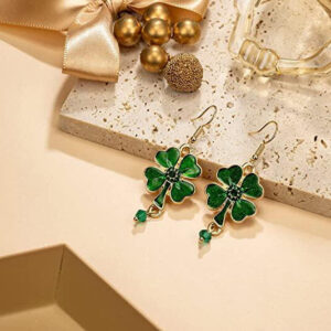 Wholesale Amazon new Irish Santa para festival clover earrings ins fashion niche high Sense Creative Festival