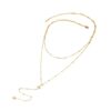 Wholesale Titanium steel four-leaf clover necklace, fresh clavicle chain, earrings and bracelet set