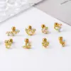 Wholesale 1 Piece 316L Stainless Steel Copper Zircon Ear Cartilage Rings & Studs Butterfly Waterproof Non Tarnish Surgical Steel