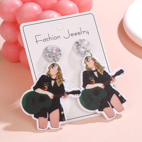 oly-fedabea081fcb9beb8f75c61b3b708d5 Wholesale Fashion Trend Earrings Creative Acrylic Female Singer Mould Musician Pendant Earrings