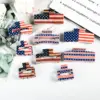Wholesale PVC American Flag Barrettes Festival Atmosphere High Sense Grip Back Head Shark Clip Hair Accessories