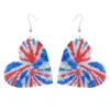 oly-fee7a71ff9f623fe5b1f9bc141756032 Wholesale Shiny Independent Day Earrings Dyed Patriot Hearts Star American Geometric Pattern Leather Ear Rings For Women Trendy Style