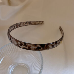 Grey Leopard Sheet Metal Hair Hoop