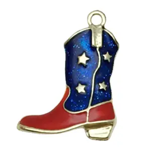 1 American Independence Day Flag Left Boot 31x24mm-4g-19063