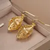 Wholesale Three-dimensional Geometric Drop Earrings For Women In Copper With KC Golden Plated Water Plating And 0.03µm Coating Thickness