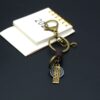Wholesale Factory hand-woven key chain accessories lobster clasp retro versatile leather rope key chain semi-finished DIY hanging
