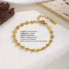 Wholesale Three-dimensional Flowers Bracelet For Women, 304 Stainless Steel With 18K Real Gold PVD Coated Plating, 0.08µm Minimum Thickness