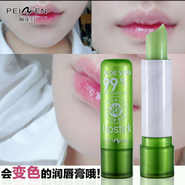 Wholesale aloe lipstick color change lip balm moisturizing waterproof anti-dry temperature change lipstick