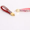 Wholesale Diamond-encrusted Keychain Accessories Diamond-encrusted Leather Rope Buckle Bag Accessories Fashion Exquisite Car Key Pendant