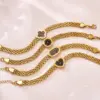 Wholesale Geometric Waterproof Non Tarnish Bracelets For Women In 304 Stainless Steel With 18K Gold Plated PVD Coated Woven Chain