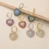 Wholesale Heart Shape Jewelry Set For Women With Zircon Inlay, 18K Real Gold Plated Copper, Water Plating And Twisted Rope Chain