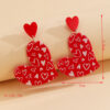 oly-ff9754aab9c8d3b225ff3243da3492ee Wholesale Valentine's Day earrings women's heart-shaped irregular heart-shaped red pink earrings selling earrings