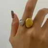 Wholesale Jewelry IG Style Exaggerated Simple Style Solid Color 304 Stainless Steel 18K Gold Plated Open Rings