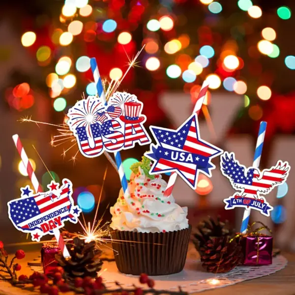 Wholesale Independence Day Party Paper Drinking Straws, Eco-Friendly And Festive For Celebrations