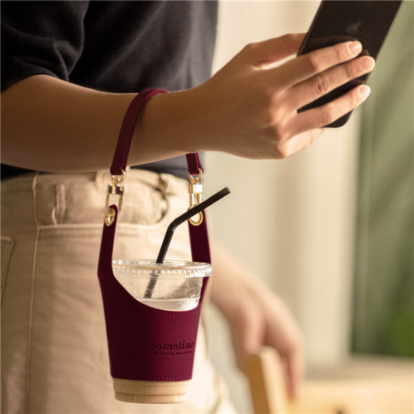 oly-ffd1b57e580523befabc5ae173a601a0 Wholesale Taiwan's Best-Selling Pu Leather Handheld Cup Cover, Satchel Milk Tea Cup, Insulated and Ironing Handbag, Style Cup Cover