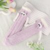oly-ffe2cd6c4fcd625c51e900914e65d87b Wholesale warm coral fleece socks hand-in-hand couple socks eye mid-calf length socks Valentine's Day gift socks