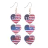 oly-ffe9b0896146665218c3e9b0e0cc03fd Wholesale National Flag Acrylic Earrings With Tassel, Iron Ear Pins, Designed For Women, 1 Pair