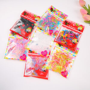 Wholesale Small Rubber Band Women's Hair Tie Disposable Rubber Band Bagged Colorful High Elastic Hair Band Does Not Hurt Hair Children's Headband