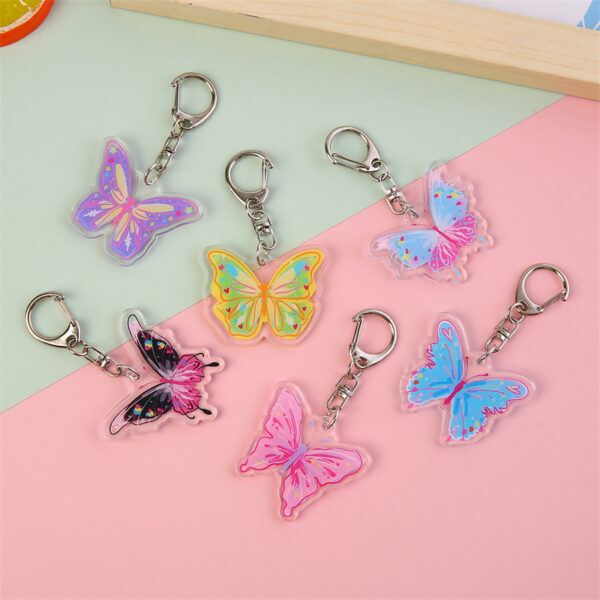 oly-0bc592484bbfe71f6fa59c9617a0c00c Wholesale Cute Colorful Butterfly Acrylic Keychain Charm