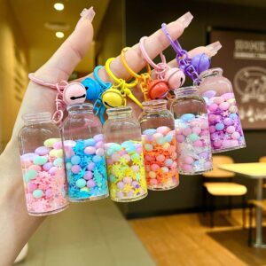 Color hardware [mixed color] luminous snowflake tall bottle / Lobster clasp