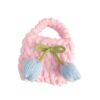 oly-147d39b3a001d5608a87d144523a74ae Wholesale Cute Woven Flower Plush Mini Coin Purse for Students, Backpacks and Keychains