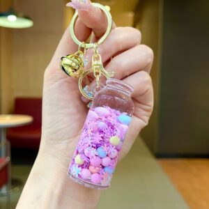 Gold hardware [purple] luminous snowflake tall bottle / Lobster clasp