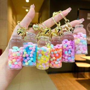 Gold hardware [mixed color] luminous snowflake tall bottle / Lobster clasp