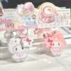 Wholesale Cartoon Kitten Pixel Acrylic Keychain Bell Pendant Student Bag Charm