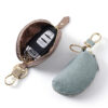 Wholesale Cowhide Lychee Pattern Car Key Case and Coin Purse, Zipper Wallet for Men Women Gift