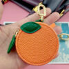 oly-482e9702a91b1ae5a0a95bc2e1374a3b Wholesale PU Leather Fresh Mini Orange Fruit Coin Purse Keychain Fashion Accessory