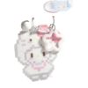 Wholesale Cartoon Kitten Pixel Acrylic Keychain Bell Pendant Student Bag Charm