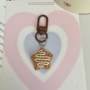 Syrup star cookie keychain [coffee color]